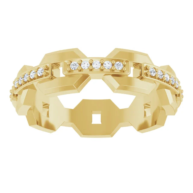 14K Yellow Gold 1/5 CTW Natural Diamond Band