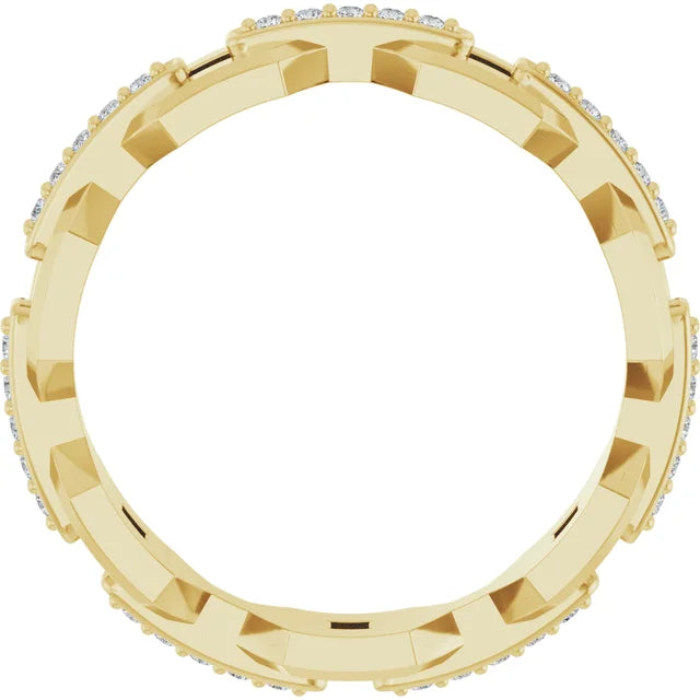 14K Yellow Gold 1/5 CTW Natural Diamond Band