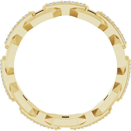 14K Yellow Gold 1/5 CTW Natural Diamond Band