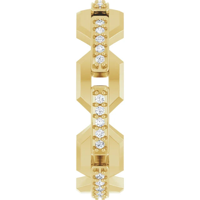 14K Yellow Gold 1/5 CTW Natural Diamond Band