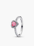 Sparkling Pink Heart Ring
