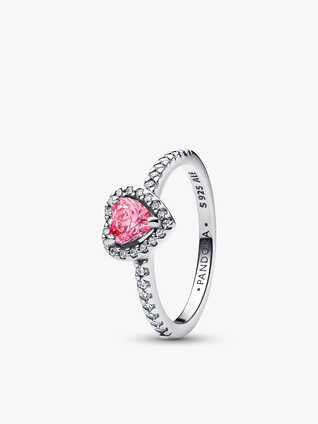 Sparkling Pink Heart Ring