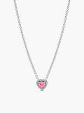 Sparkling Pink Heart Necklace