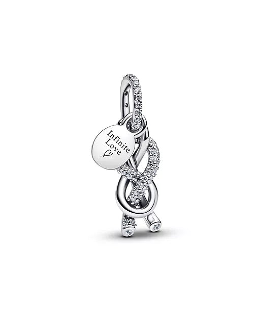 Pavè Infinity Knot Dangle Charm