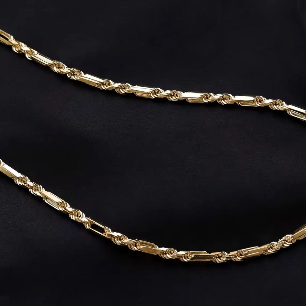 Diamond Cut 18k Yellow Rope