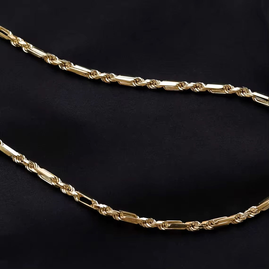 Diamond Cut 18k Yellow Rope