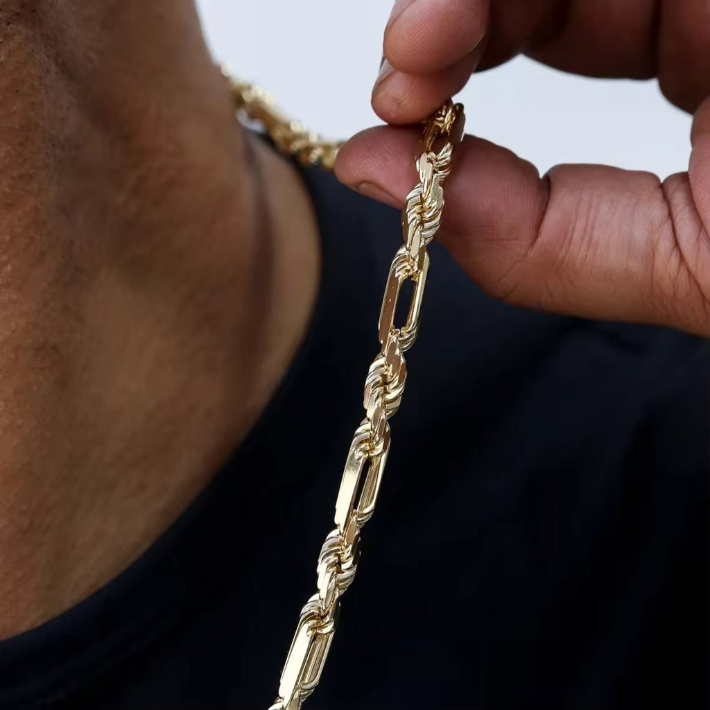 Diamond Cut 18k Yellow Rope