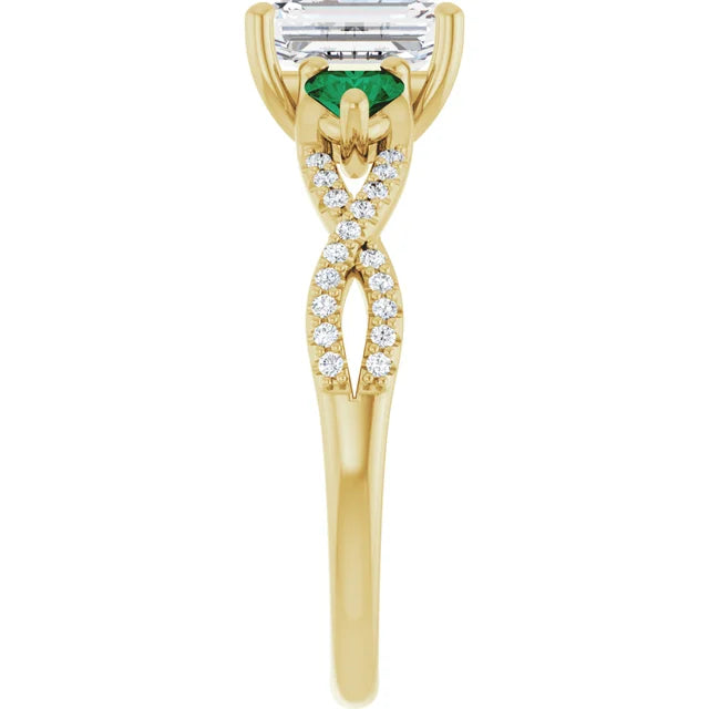 14k Yellow Gold Engagement Ring
