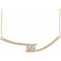 2 Stone 2ct Bypass Pendant