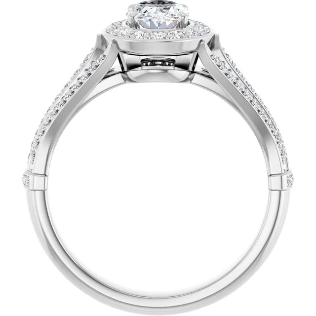 10k Vintage Oval Halo