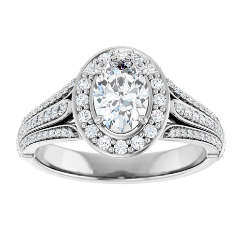 10k Vintage Oval Halo