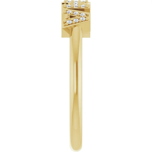 14K Yellow Gold .06 CTW Natural Diamond Mama Ring